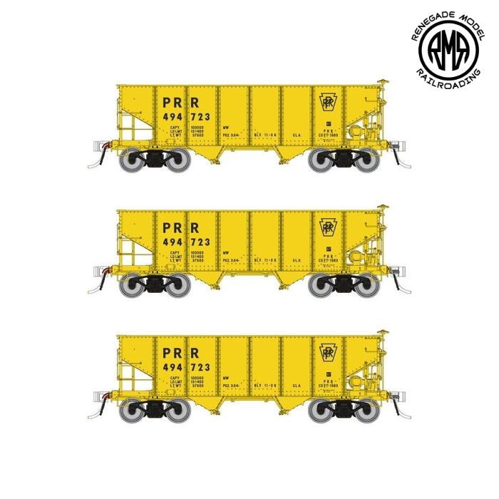 Rapido 148012 HO Pennsylvania GLa 2-Bay Hopper MOW Service (3 Pack)