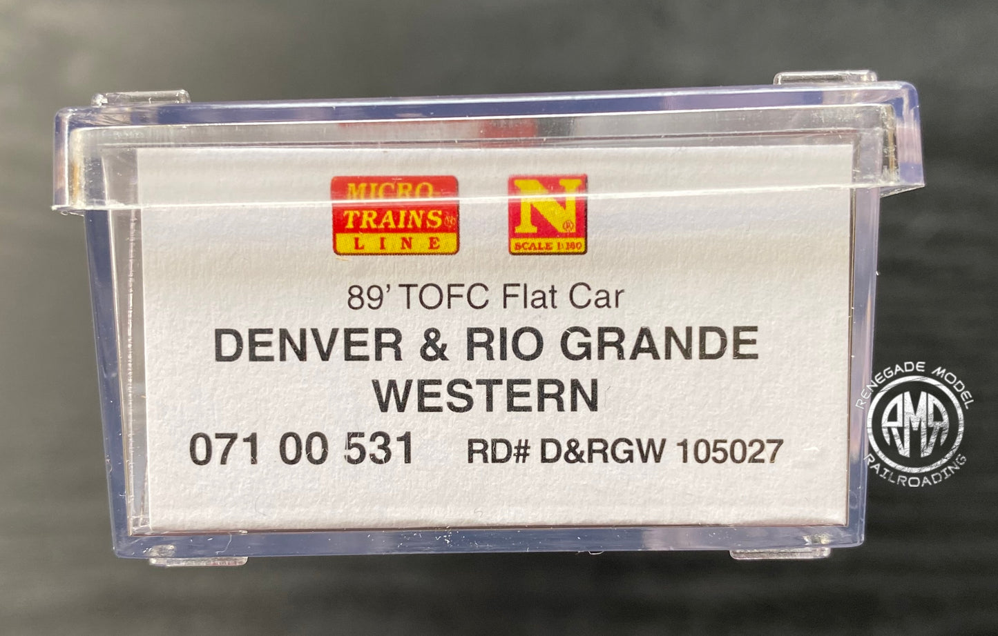 Micro Trains N 07100531 Denver & Rio Grande Western D&RGW 89' TOFC Flat Car