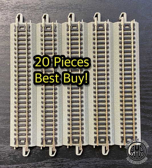 Bachmann 44811 N Scale 5" Staight Nickel Silver E-Z Train Track 5 Pieces DC DCC