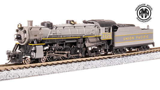 Broadway Limited 8014 N Union Pacific Light Pacific 4-6-2 Two-tone Gray w/ Yellow #3220