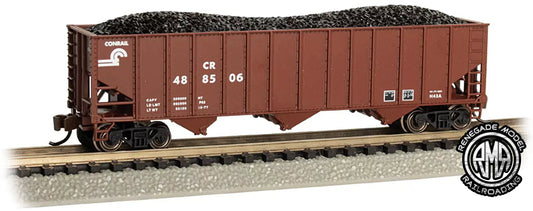 Bachmann 18752 N Scale Bethlehem Steel 100 Ton 3 Bay Hopper Conrail #488506