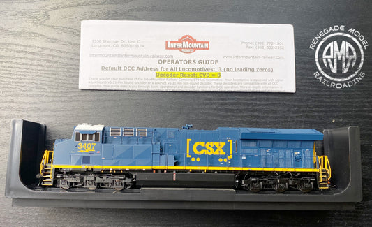 Intermountain 497103S-17 HO CSX #3407 GE ET44AC Locomotive DCC Sound