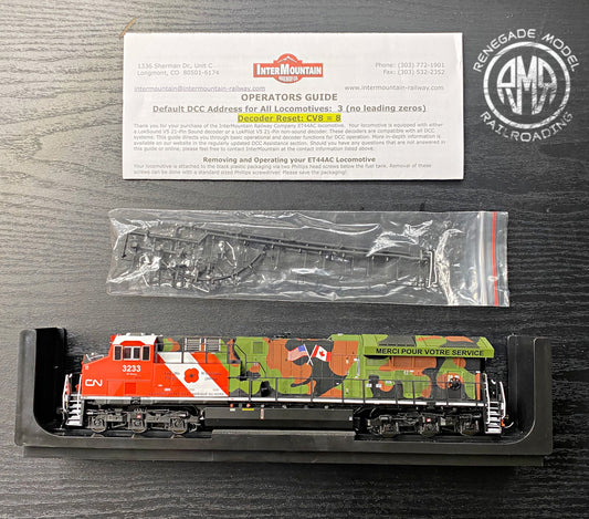 Intermountain 497109S-02 HO CN Veteran #3233 GE ET44AC Locomotive DCC Sound