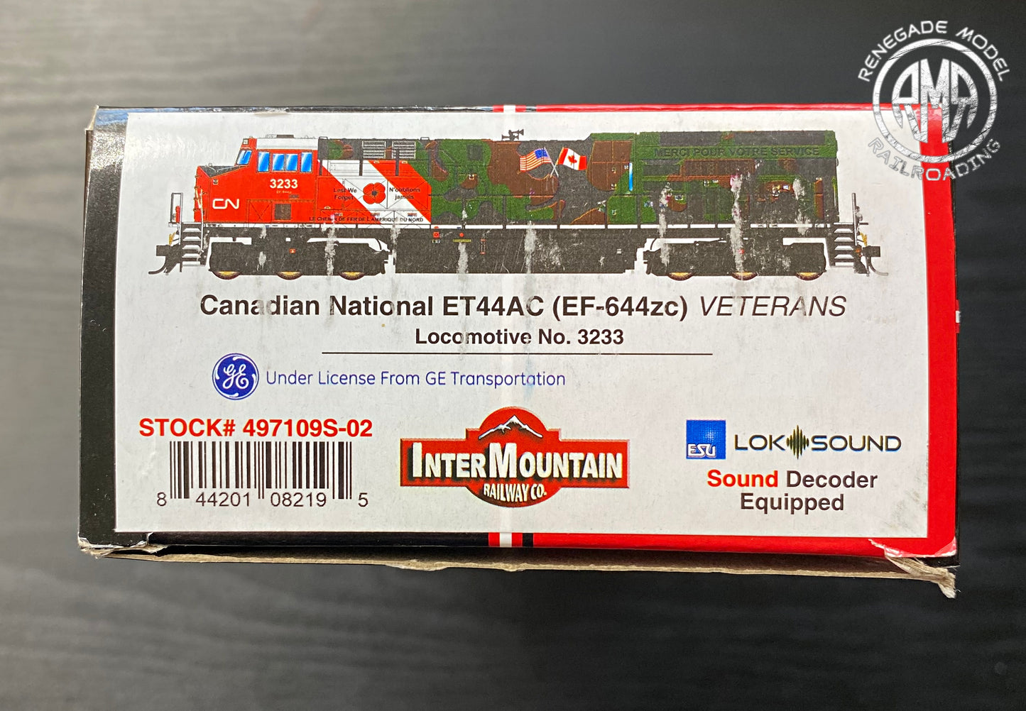 Intermountain 497109S-02 HO CN Veteran #3233 GE ET44AC Locomotive DCC Sound