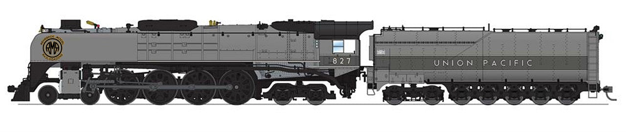 Broadway Limited 7365 HO UP 4-8-4 FEF-2 #827 Paragon 4 Sound DCC DC Smoke