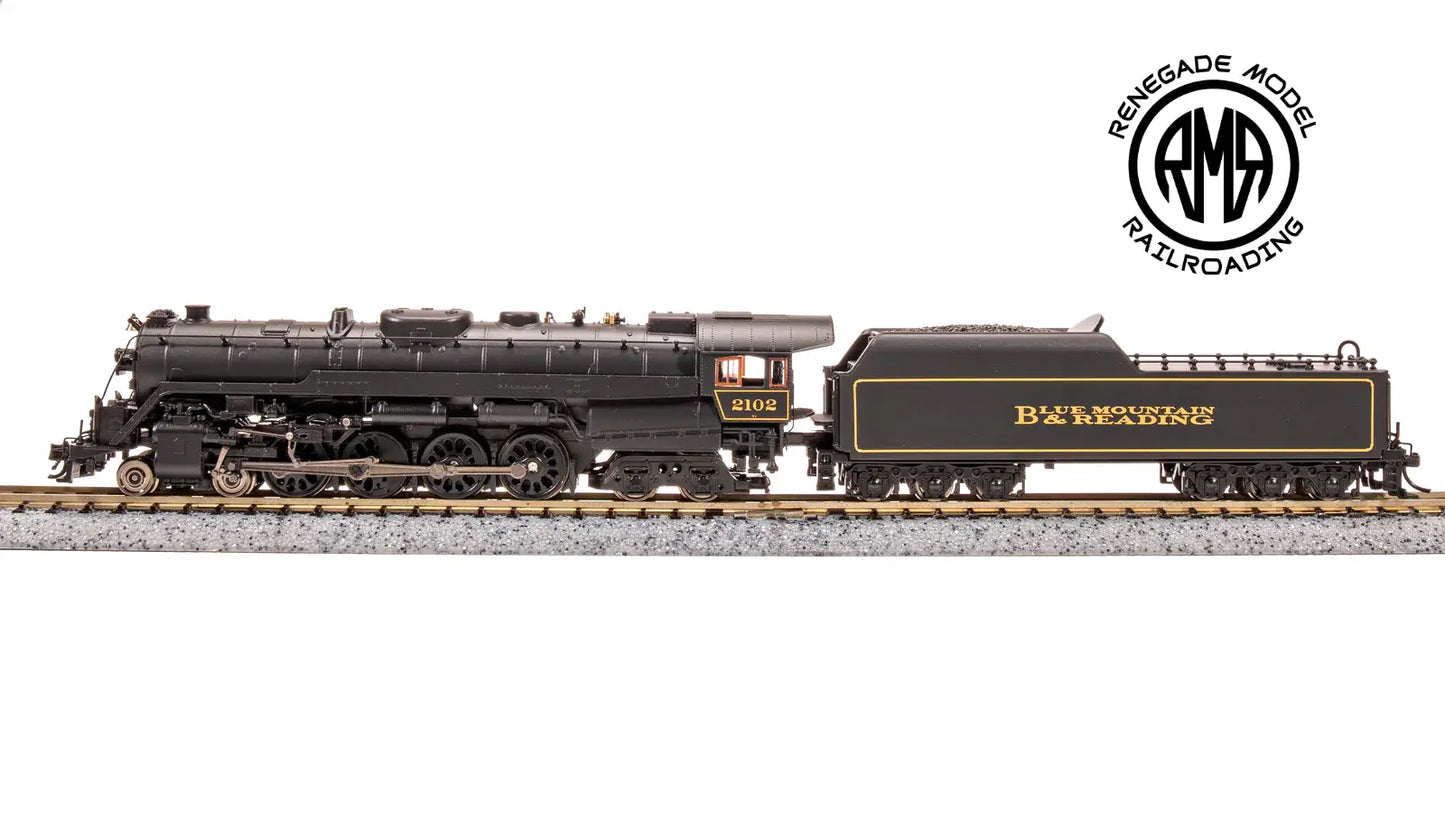 Broadway Limited 7408 N Reading T1 4-8-4 RBMN #2102 Paragon 4 DCC Smoke