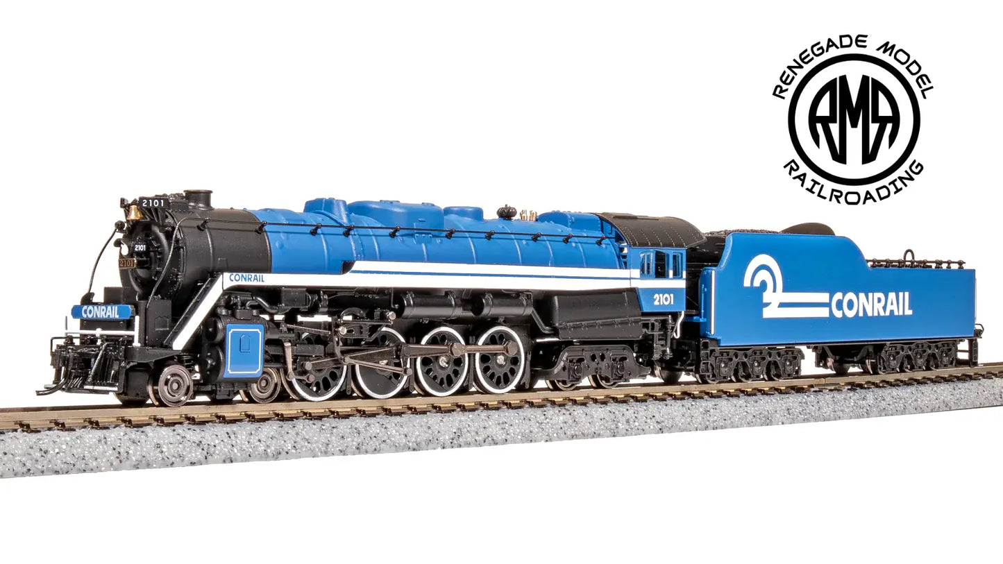 Broadway Limited 7412 N Reading T1 4-8-4 Conrail #2101 Paragon4 DC DCC Smoke