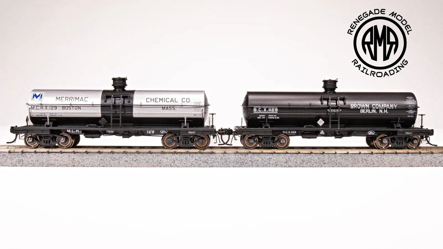 Broadway Limited 7660 HO MCHX/BCX 1940s Scheme 6000 Gallon Tank Car Set of 2