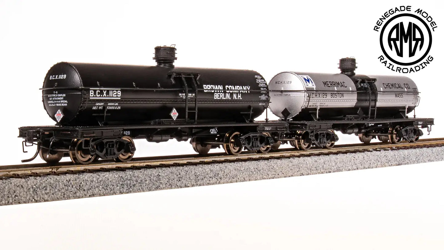 Broadway Limited 7660 HO MCHX/BCX 1940s Scheme 6000 Gallon Tank Car Set of 2
