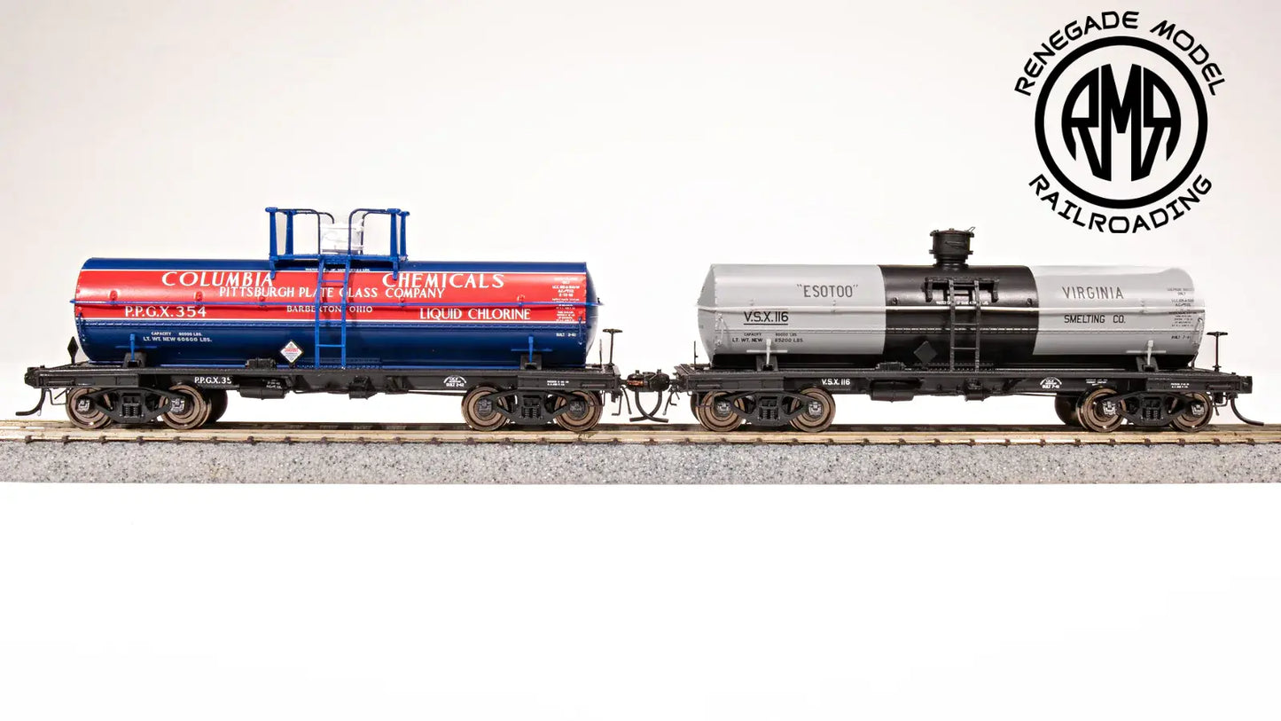 Broadway Limited 7661 HO Pittsburgh Plate Glass Virginia Smelting 6000 Gallon Tank Set 2