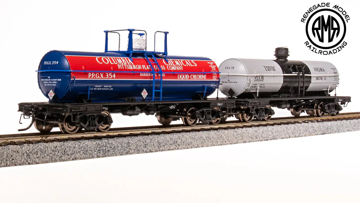 Broadway Limited 7661 HO Pittsburgh Plate Glass Virginia Smelting 6000 Gallon Tank Set 2