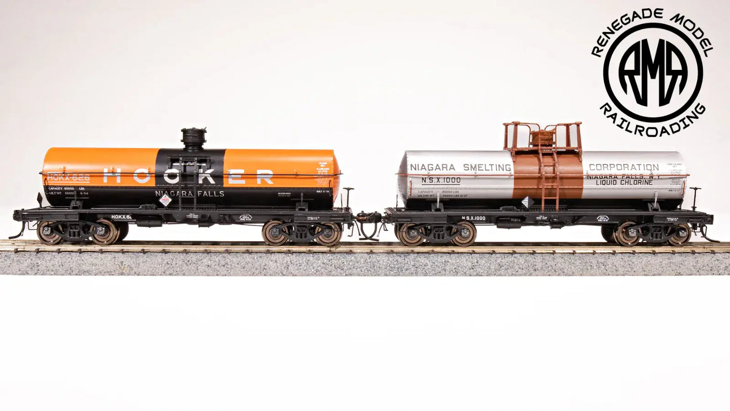 Broadway Limited 7662 HO Hooker Niagara Smelting 1940s 6000 Gallon Tank Set of 2