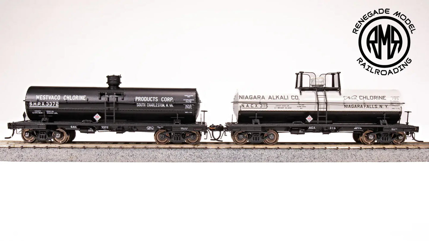Broadway Limited 7663 HO Niagara Alkali Westvaco 1950's 6000 Gallon Set of 2
