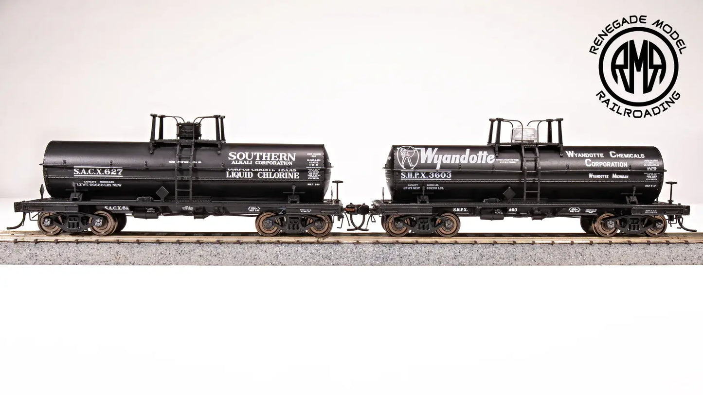 Broadway Limited 7664 HO SACX/SHPX 1950s 6000 Gallon Tank Car Set of 2