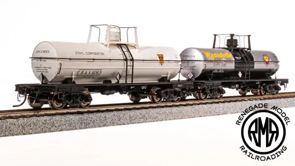 Broadway Limited 7666 HO EBAX/SHPX 1950s 6000 Gallon Tank Car Set of 2