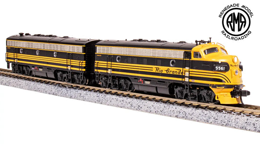 Broadway Limited 7754 N EMD F7 AB DRGW 5561/5562 3-stripe Paragon 4 Sound DC DCC