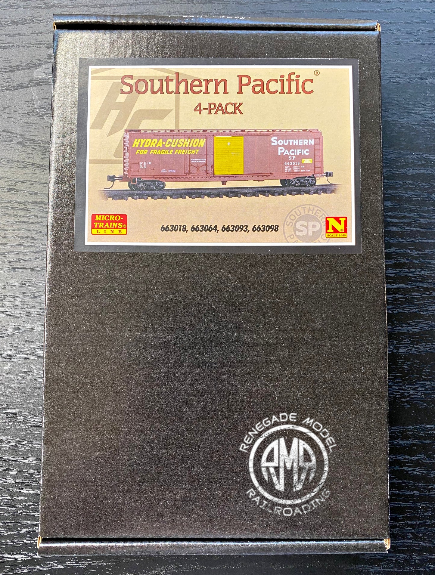 Micro Trains N Scale Southern Pacific 50' Standard Box Car 4 Pack 99302216