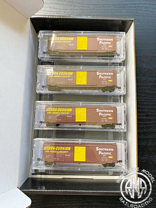 Micro Trains N Scale Southern Pacific 50' Standard Box Car 4 Pack 99302216