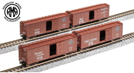Broadway Limited N NYC 40' Steel Boxcar Variety 4pk B 1930's