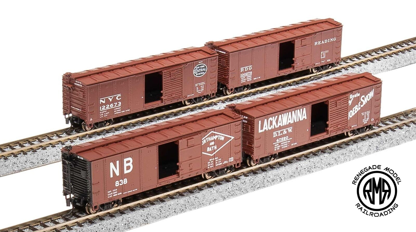 Broadway Limited N NYC 40' Steel Boxcar Variety 4pk C