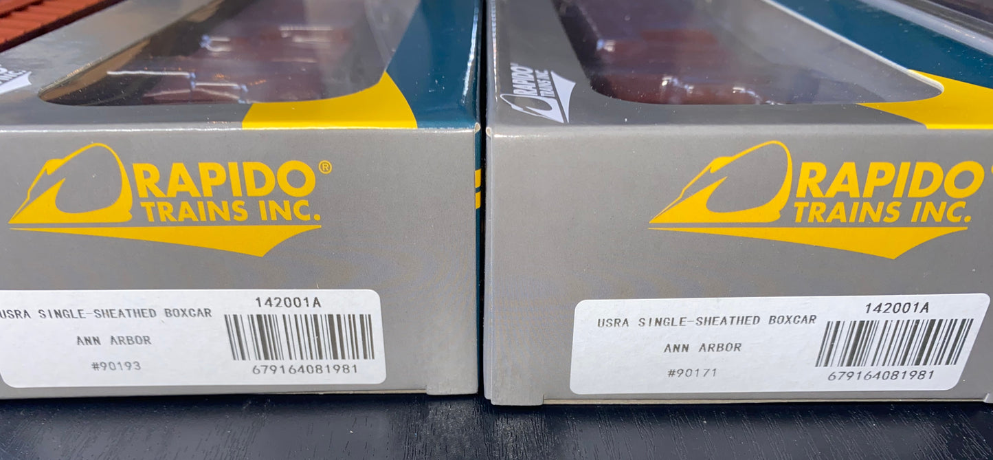 Rapido 142001 HO Scale Ann Arbor USRA Single-Sheathed Boxcar (Pack of 6)