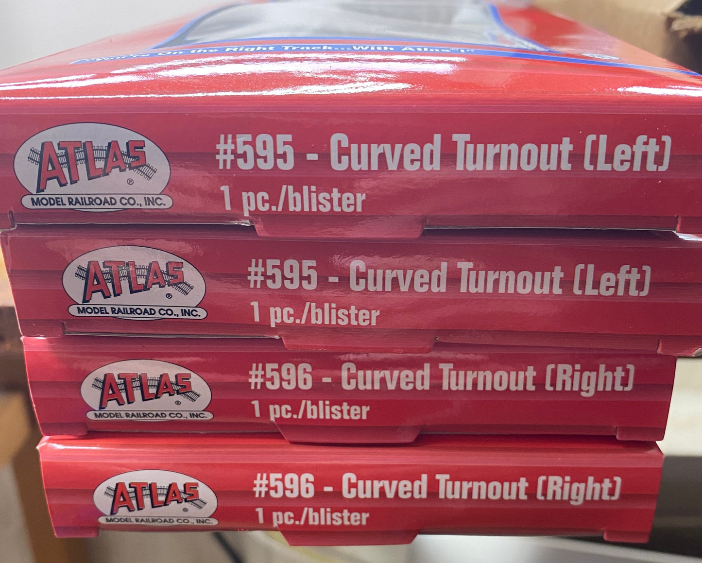 Atlas HO Code 83 Curved Turnout Customline Mark IV Left/Right Hand Value Pack 4
