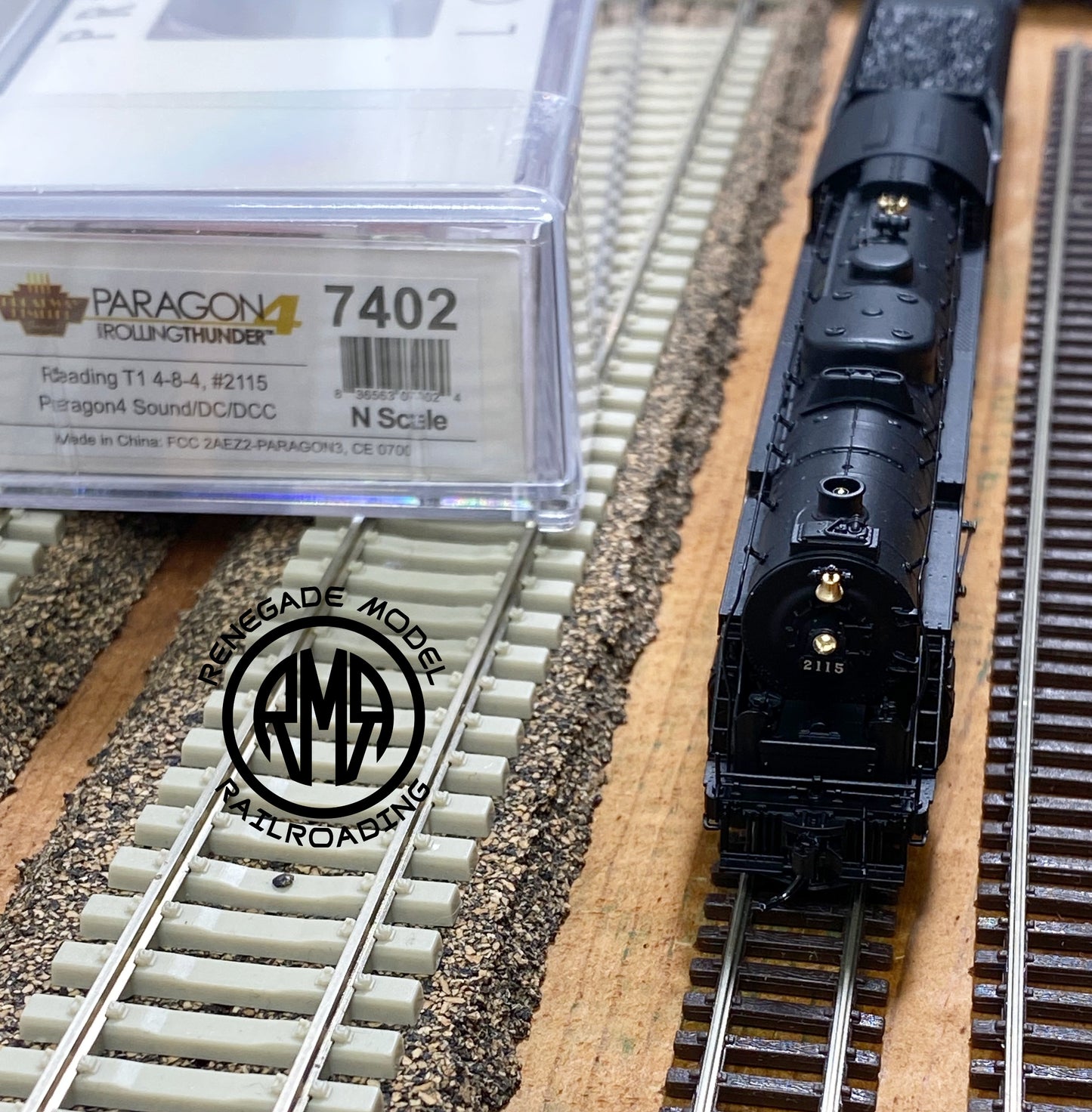 Broadway Limited 7402 N Reading T1 4-8-4 #2115 Paragon 4 Sound DC DCC Smoke