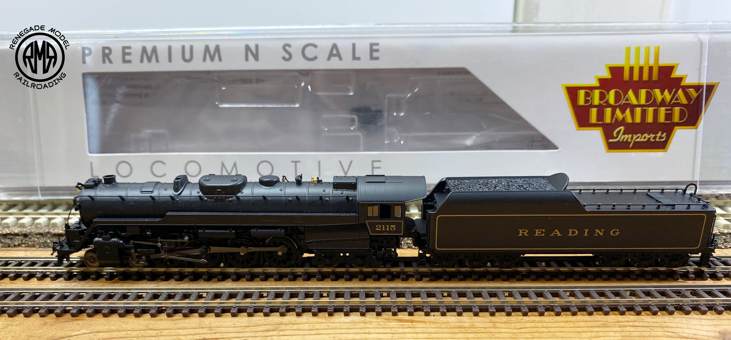 Broadway Limited 7402 N Reading T1 4-8-4 #2115 Paragon 4 Sound DC DCC Smoke