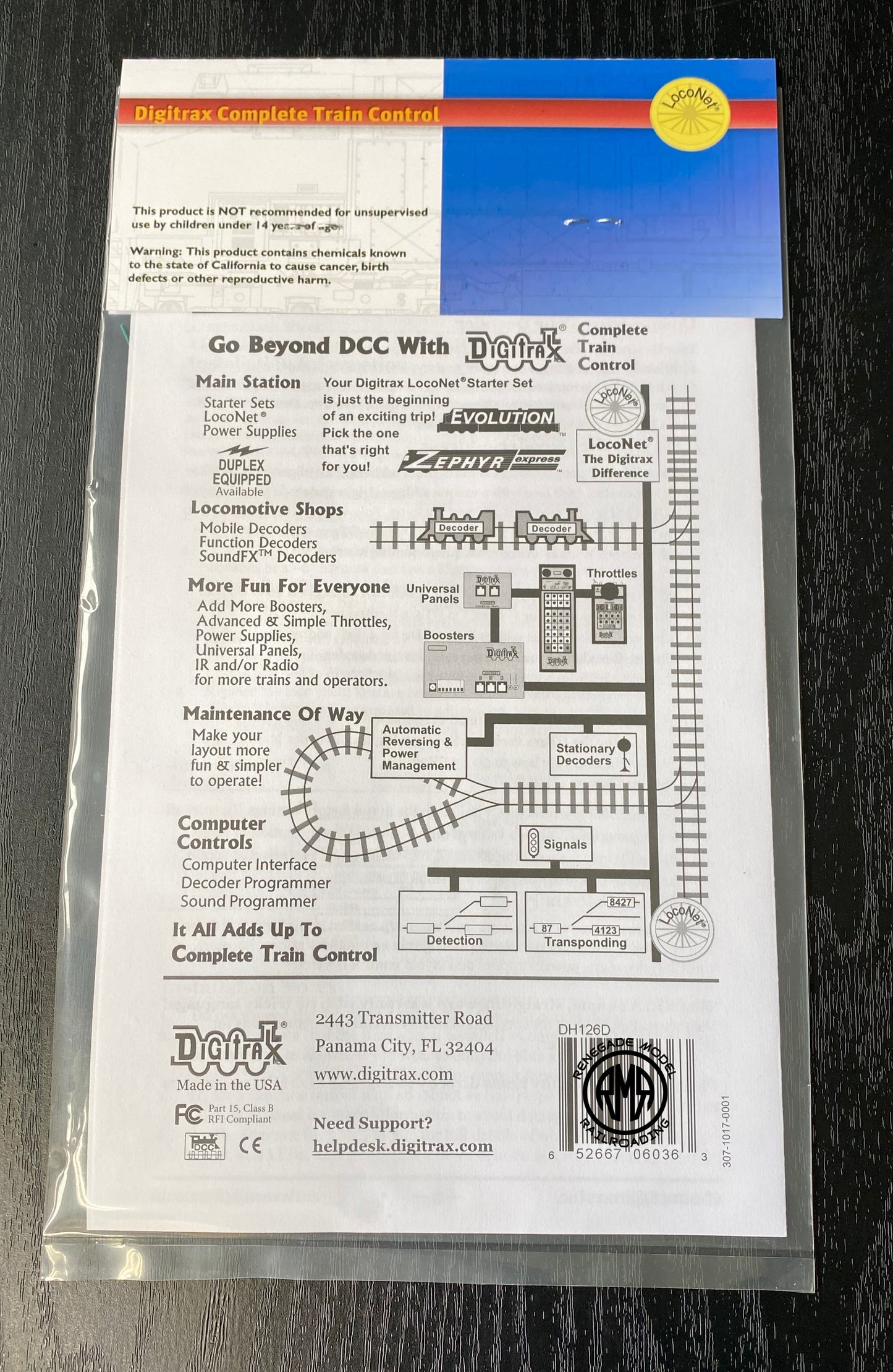 Digitrax DH126D 1.5 Amp 9 Pin Wired Decoder