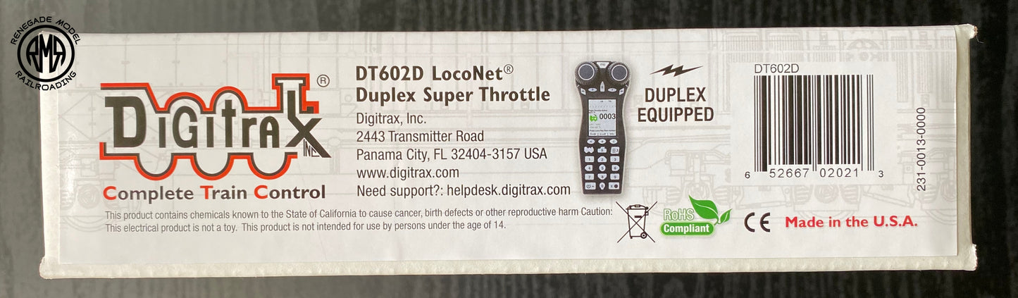 Digitrax DT602D Duplex Wireless Super Throttle Dual Control