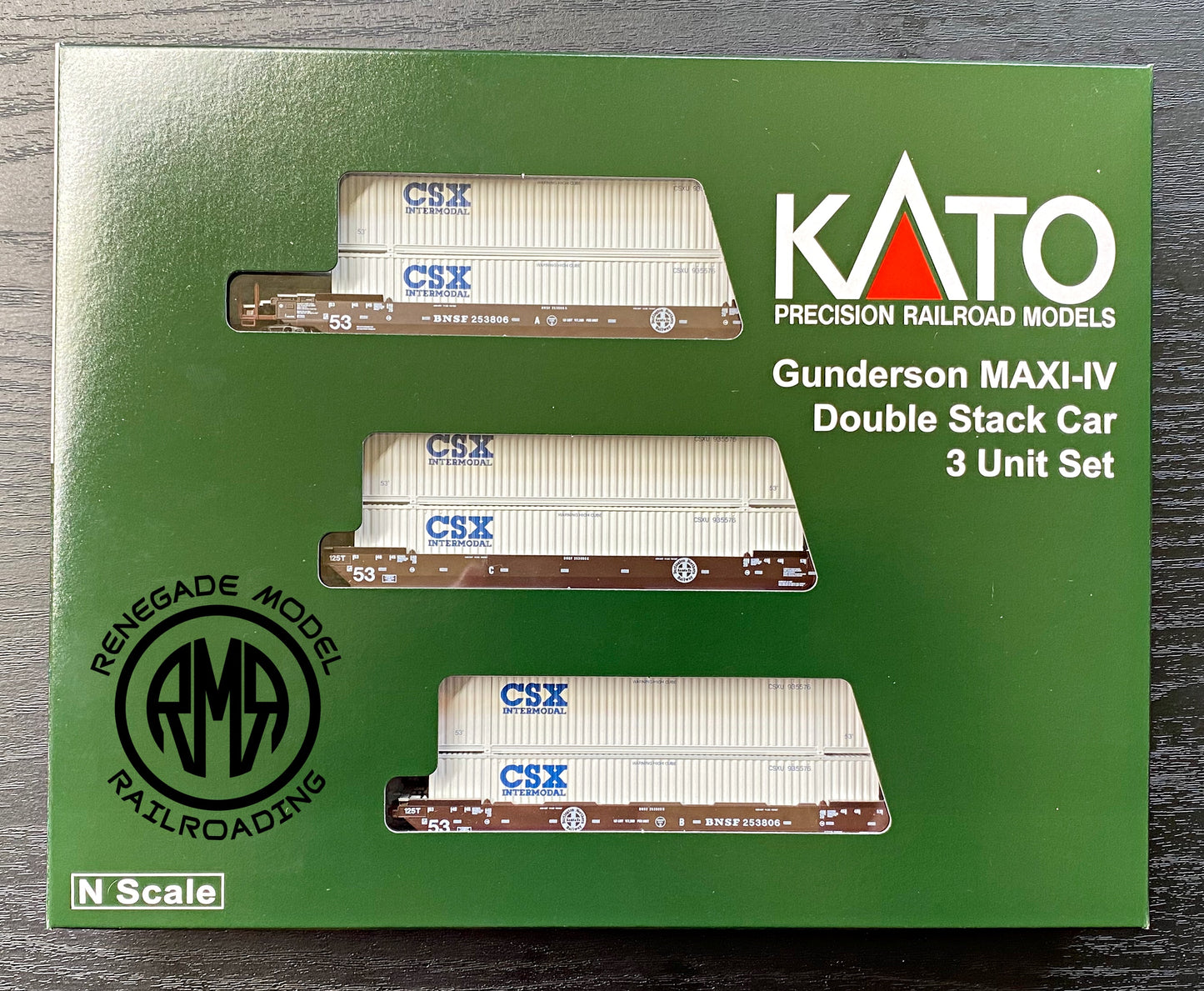 Kato N 106-6186 TTX Gunderson MAXI-IV Well Car BNSF / CSX