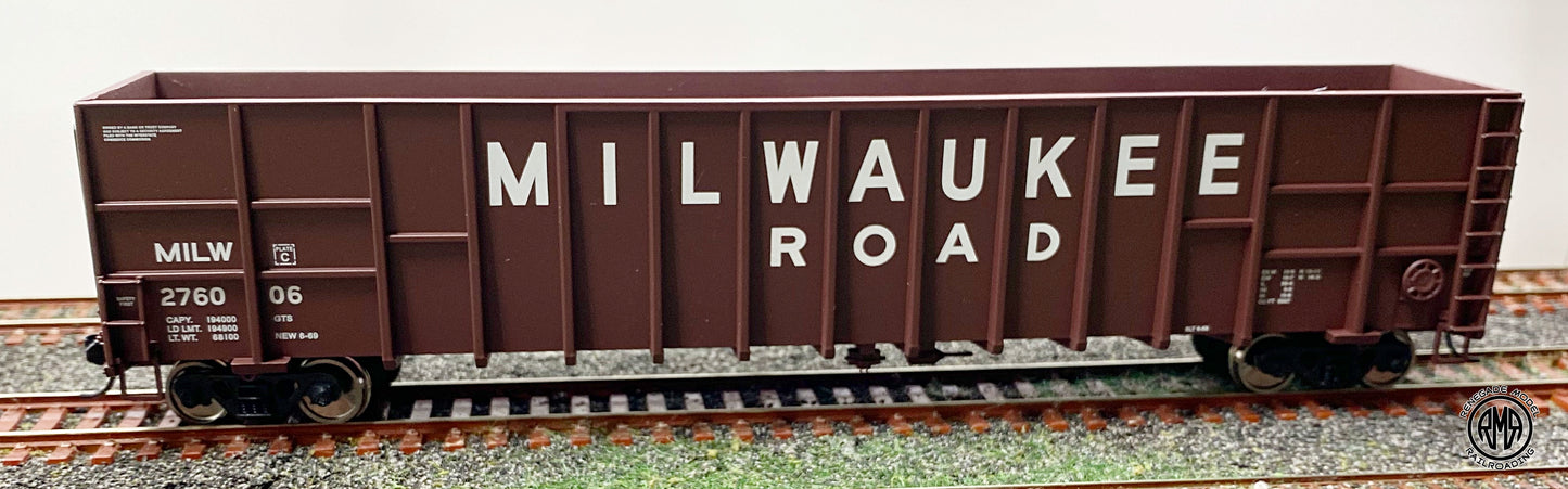 Walthers Mainline 910-6117 HO Scale Milwaukee Road 61' Wood Chip Gondola Car