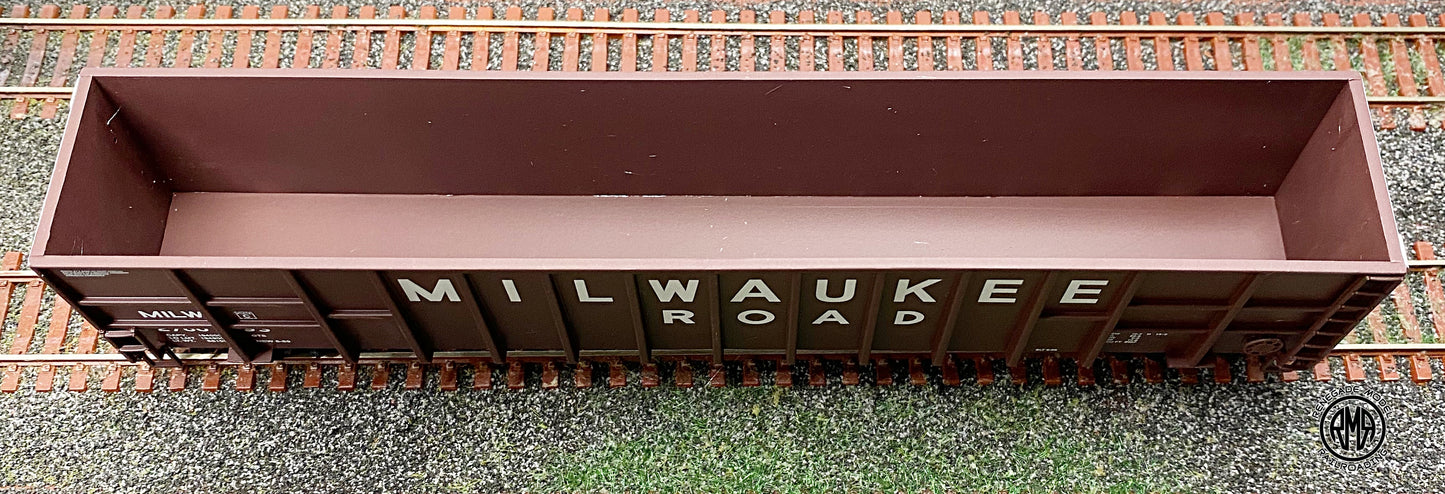 Walthers Mainline 910-6120 HO Scale Milwaukee Road 61' Wood Chip Gondola Car