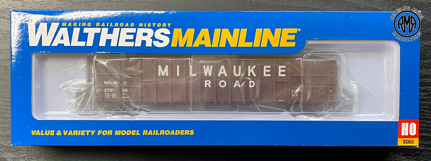 Walthers Mainline 910-6119 HO Scale Milwaukee Road 61' Wood Chip Gondola Car