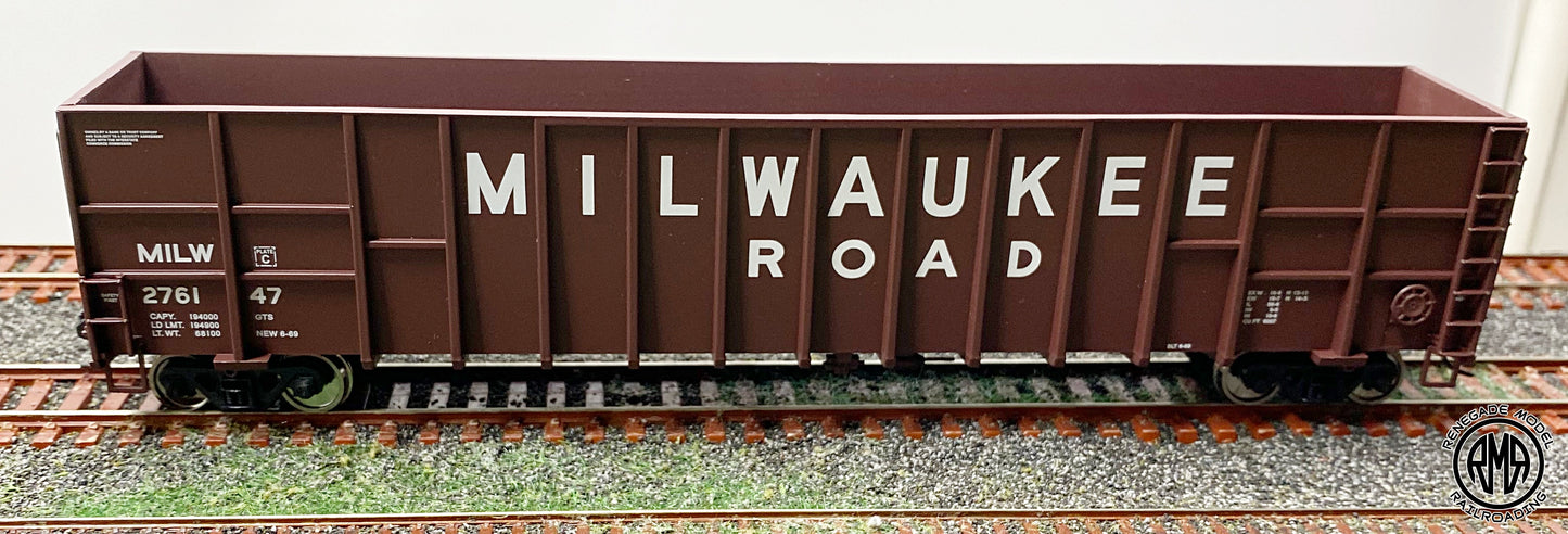 Walthers Mainline 910-6120 HO Scale Milwaukee Road 61' Wood Chip Gondola Car