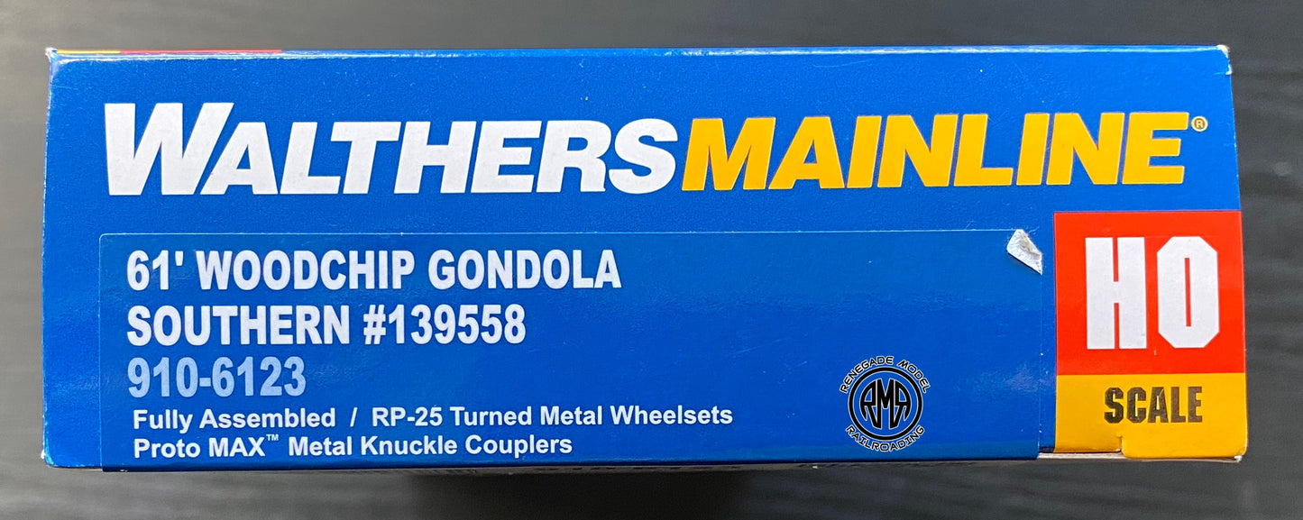 Walthers Mainline 910-6123 HO Scale Southern Railway 61' Wood Chip Gondola