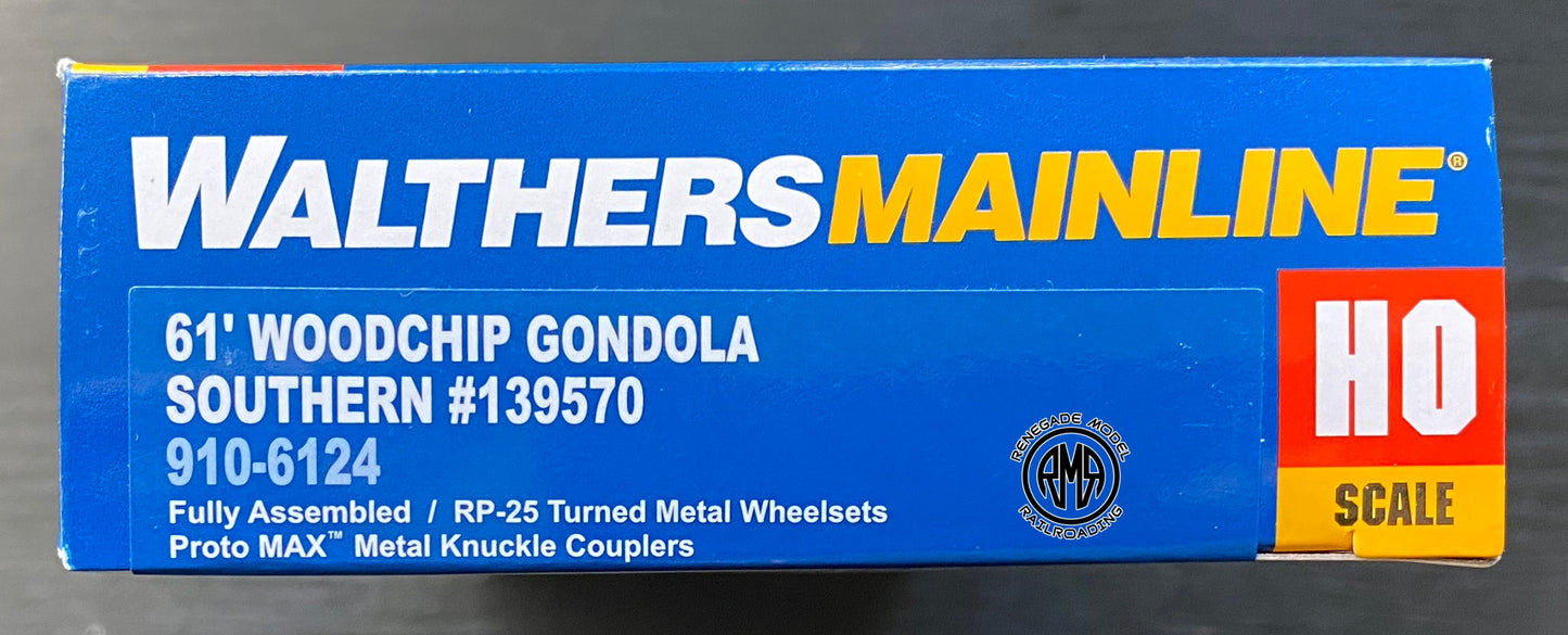 Walthers Mainline 910-6124 HO Scale Southern Railway 61' Wood Chip Gondola