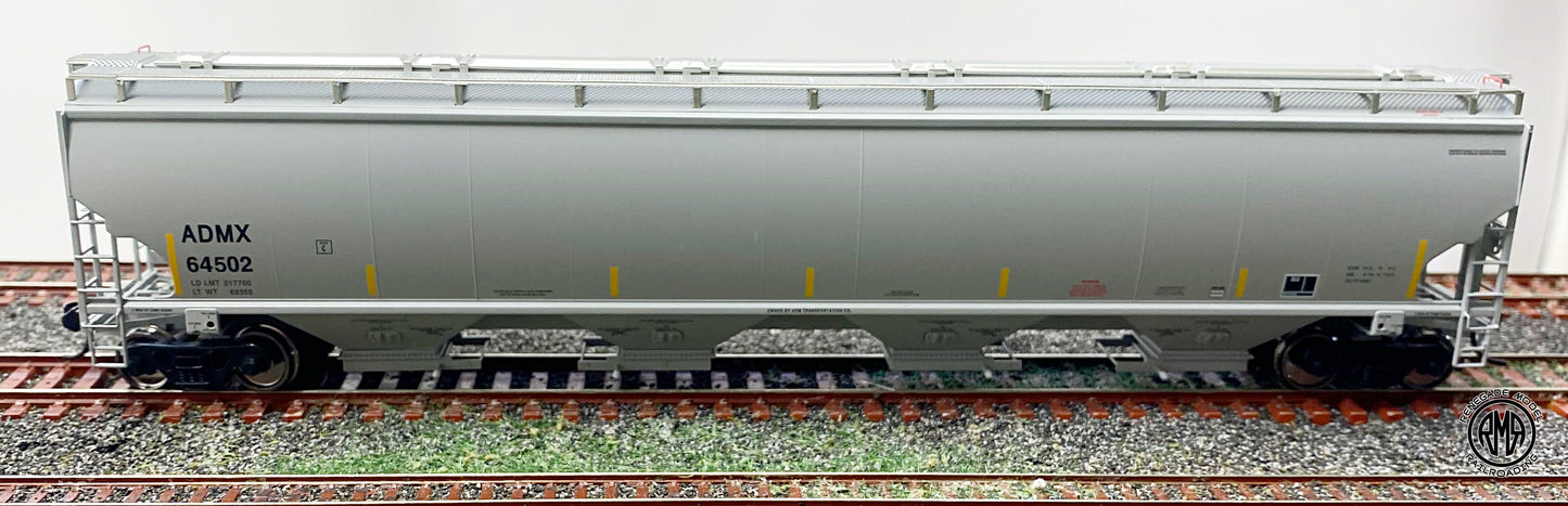 Walthers 920-110302 HO Scale ADMX 67' Trinity 6351 4-Bay Covered Hopper #64502
