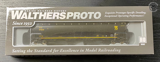 Walthers 920-110326 HO Scale TILX 67' Trinity 6351 4-Bay Covered Hopper #570036
