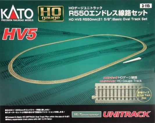 KATO 3-115 HO Scale HV5 R550mm Basic Oval Track Set