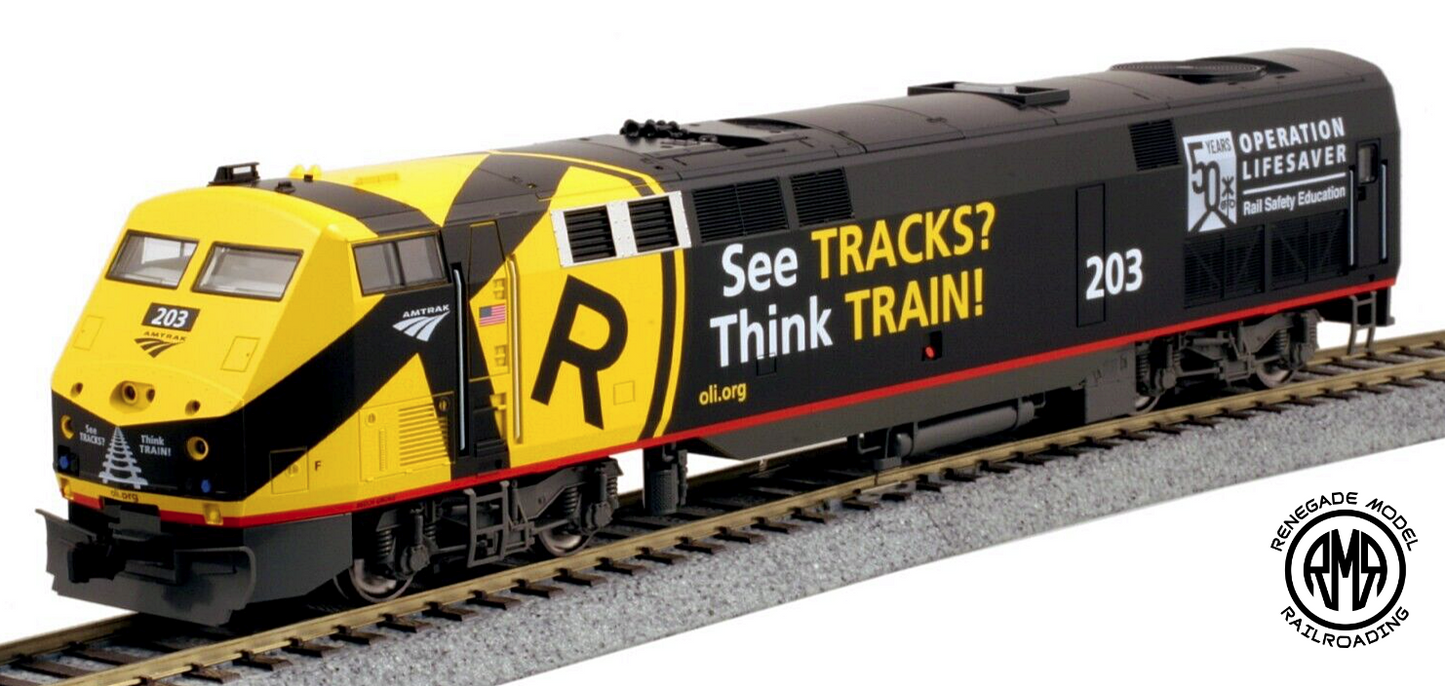 KATO 376119 HO GE P42 Amtrak #203 Operation Lifesaver 50 Years