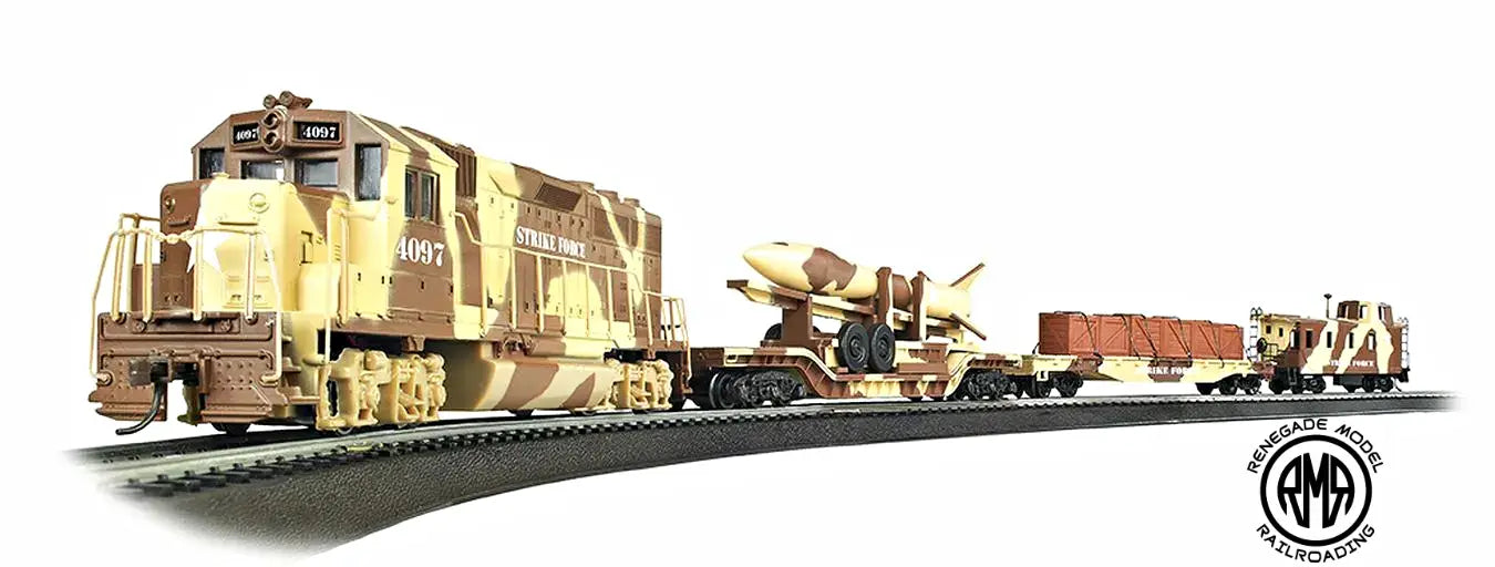 Bachmann 00752 HO Scale Strike Force EMD GP40 Diesel Engine Train Set