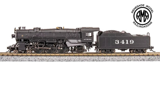BLI 7980 N Heavy Pacific 4-6-2 ATSF #3419 Paragon4 Sound DCC DC