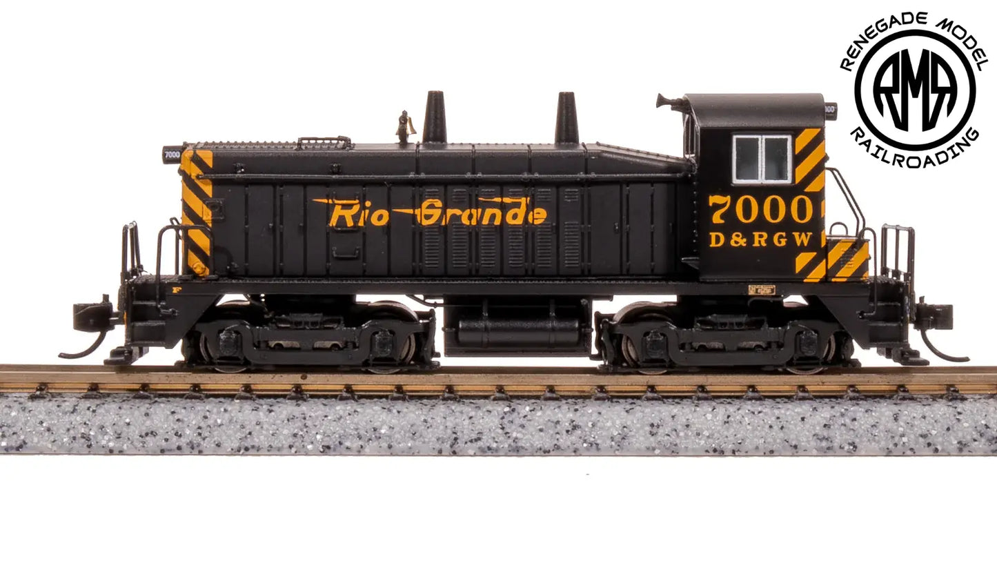 Broadway Limited N 7490 EMD NW2 DRGW 100 Blk & Gold Paragon 4 Sound DC DCC