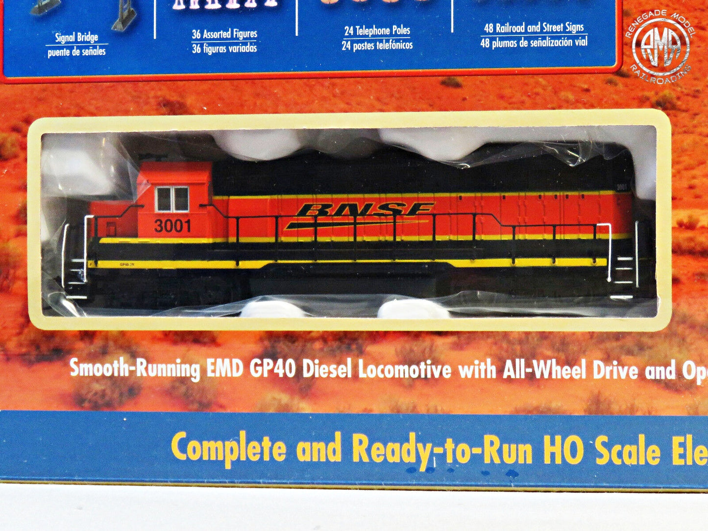 Bachmann 00706 HO BNSF Rail Chief Freight Train Set EZ Track