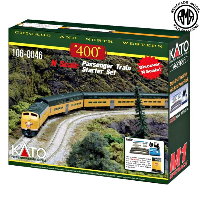 Kato 106-0046 N Chicago & North Western C&NW "400" Unitrack Starter Set