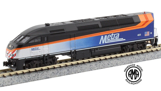 Kato 1766124 N Scale MP36PH Chicago Metra #424 DC