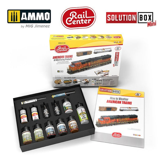 AMMO by Mig R1201 - American Trains All Weathering Products Solution Box