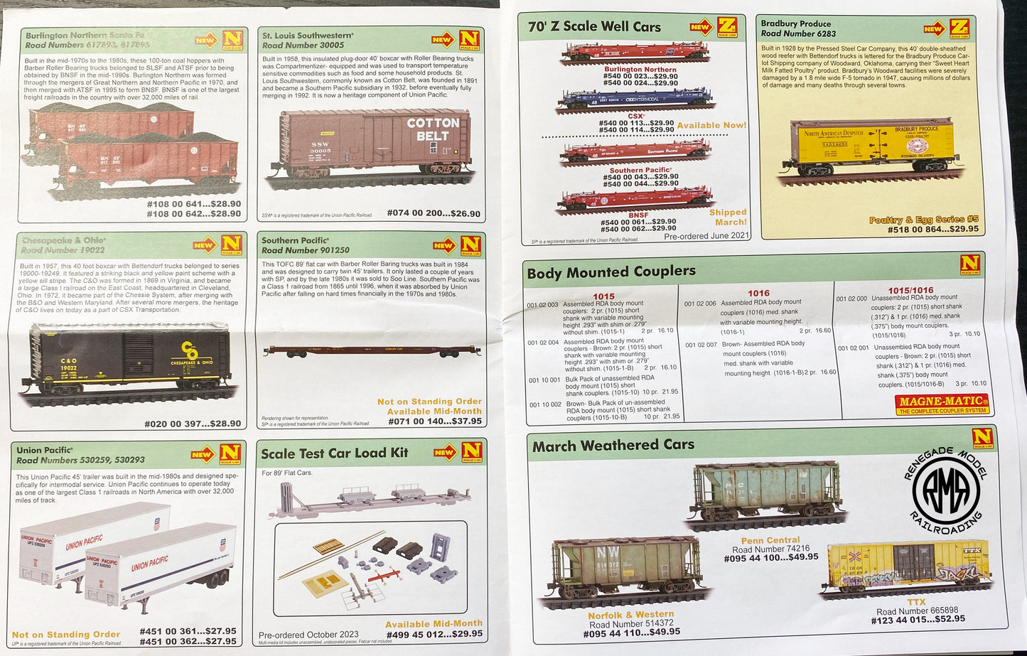 Micro Trains Ho Pre-Order