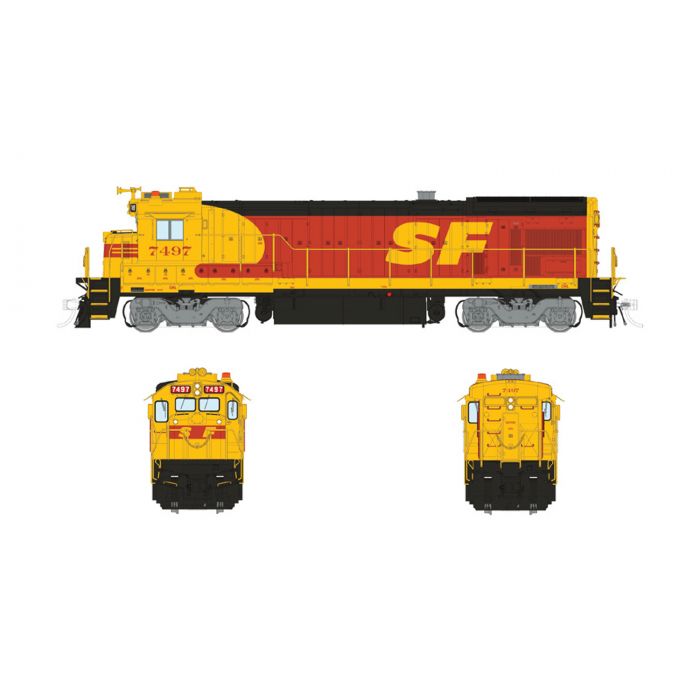 Rapido HO Scale B36-7 LOKSOUND ATSF Kodachrome #7497 18560